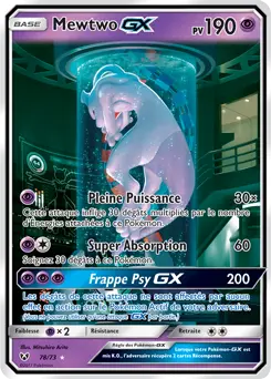 Carte Pokémon Mewtwo GX #78 — Légendes Brillantes