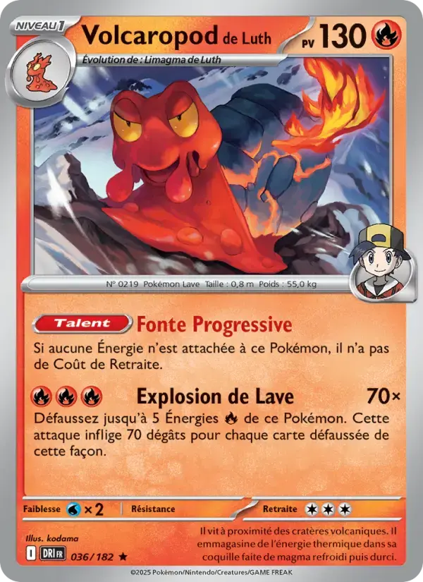 Carte Pokémon Volcaropod de Luth #036 — Rivalités Destinées