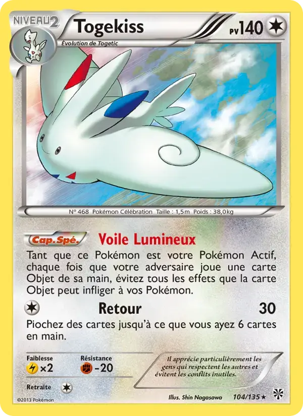 Carte Pokémon Togekiss #104 — Tempête Plasma
