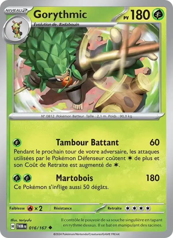 Carte Pokémon Gorythmic #016 — Mascarade Crépusculaire