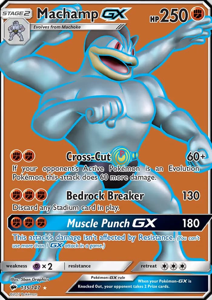 Machamp GX #135 — Burning Shadows