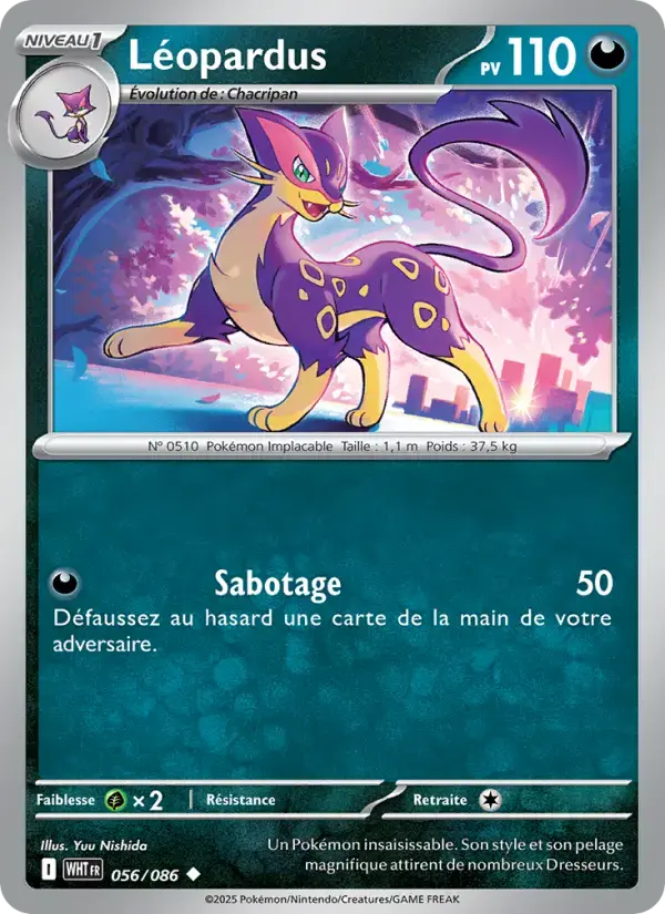 Carte Pokémon Léopardus #056 — Flamme Blanche