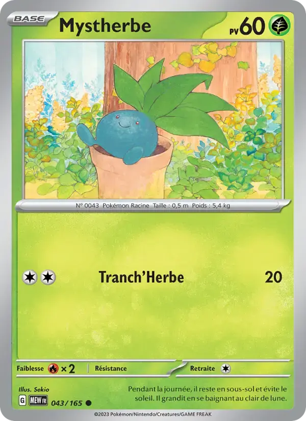 Carte Pokémon Mystherbe #043 — Pokémon 151