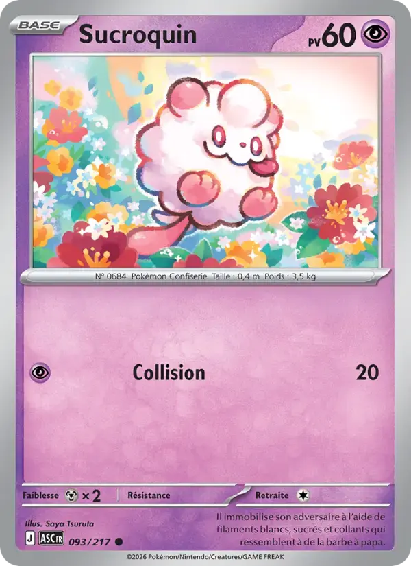Carte Pokémon Sucroquin #093 — Héros Transcendants