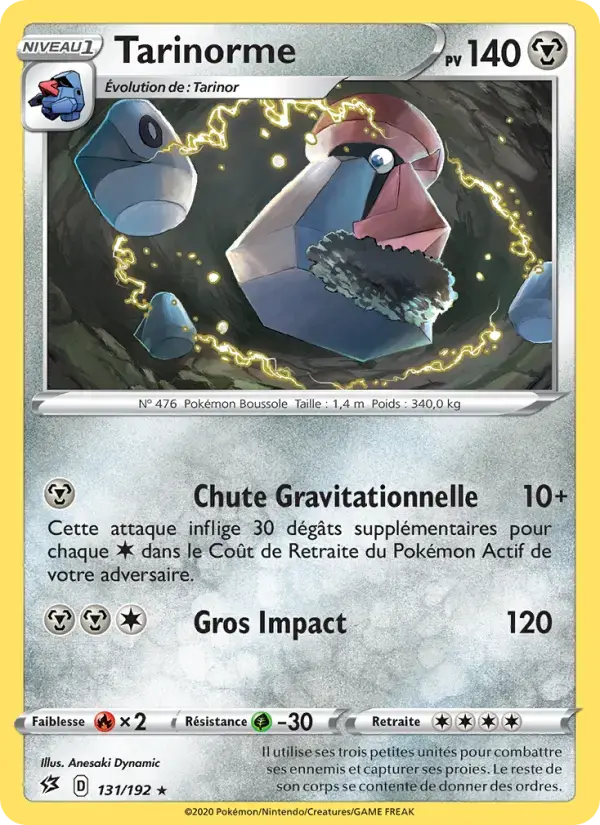 Carte Pokémon Tarinorme #131 — Clash des Rebelles