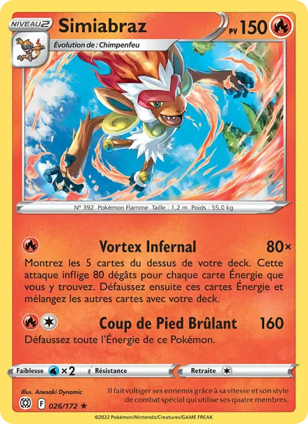 Carte Pokémon Simiabraz #026 — Stars Étincelantes