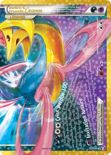Carte Pokémon Darkrai & Cresselia LÉGENDE #100/102 — 30ᵉ Anniversaire
