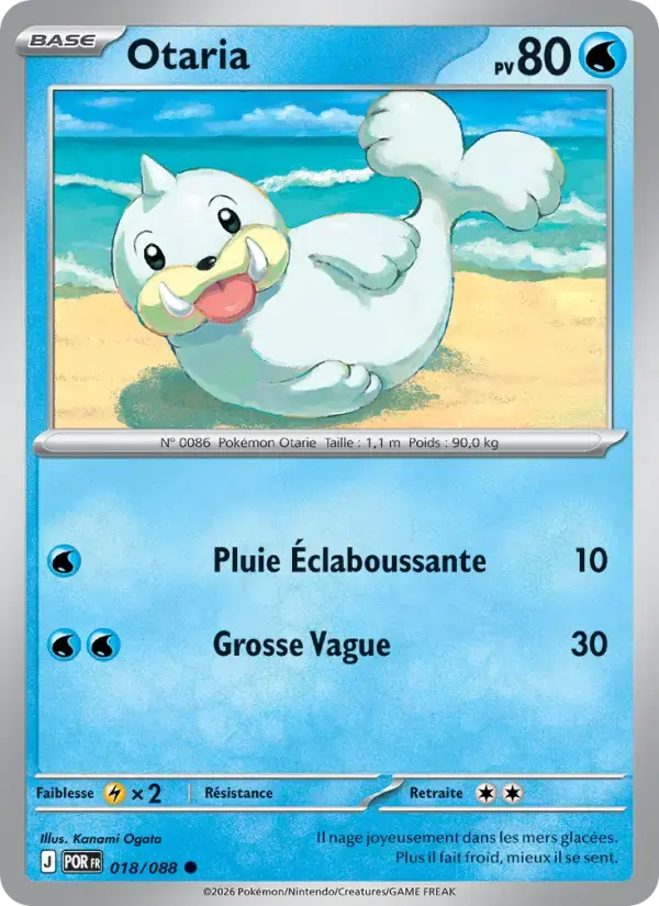 Carte Pokémon Otaria #018 — Équilibre Parfait