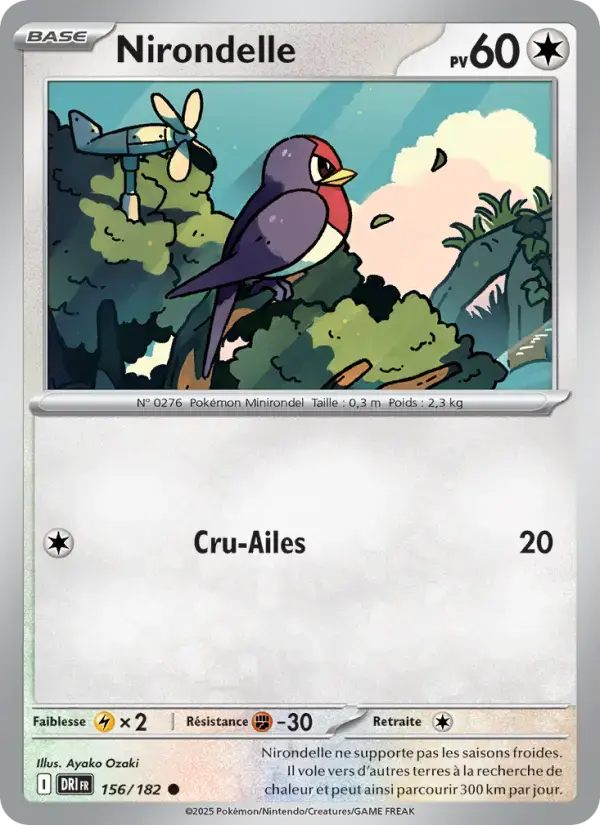 Carte Pokémon Nirondelle #156 — Rivalités Destinées