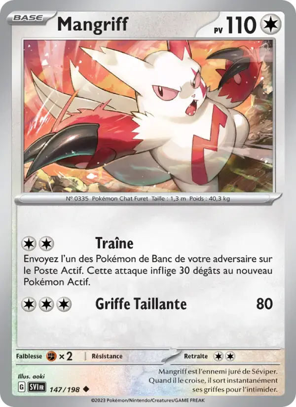 Carte Pokémon Mangriff #147 — Écarlate et Violet