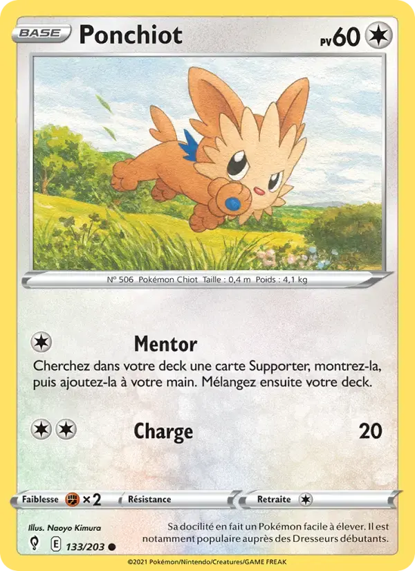 Carte Pokémon Ponchiot #133 — Évolution Céleste