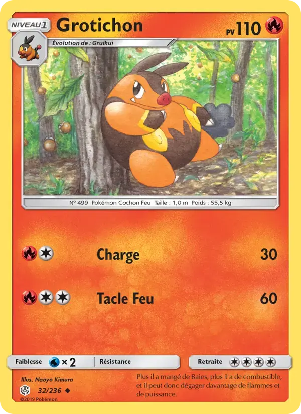 Carte Pokémon Grotichon #32 — Éclipse Cosmique