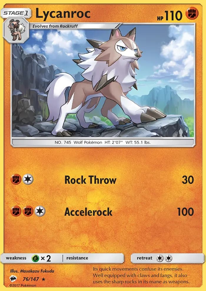 Lycanroc #76 — Burning Shadows