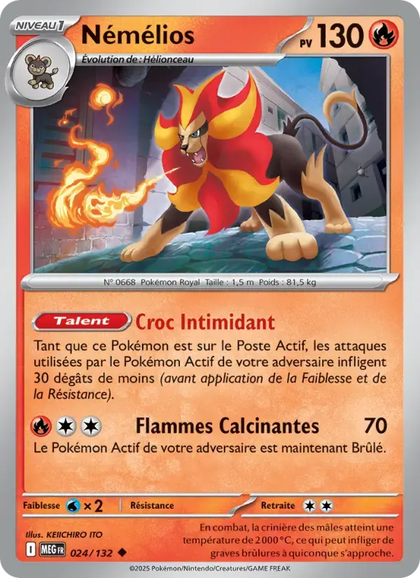 Carte Pokémon Némélios #024 — Méga-Évolution