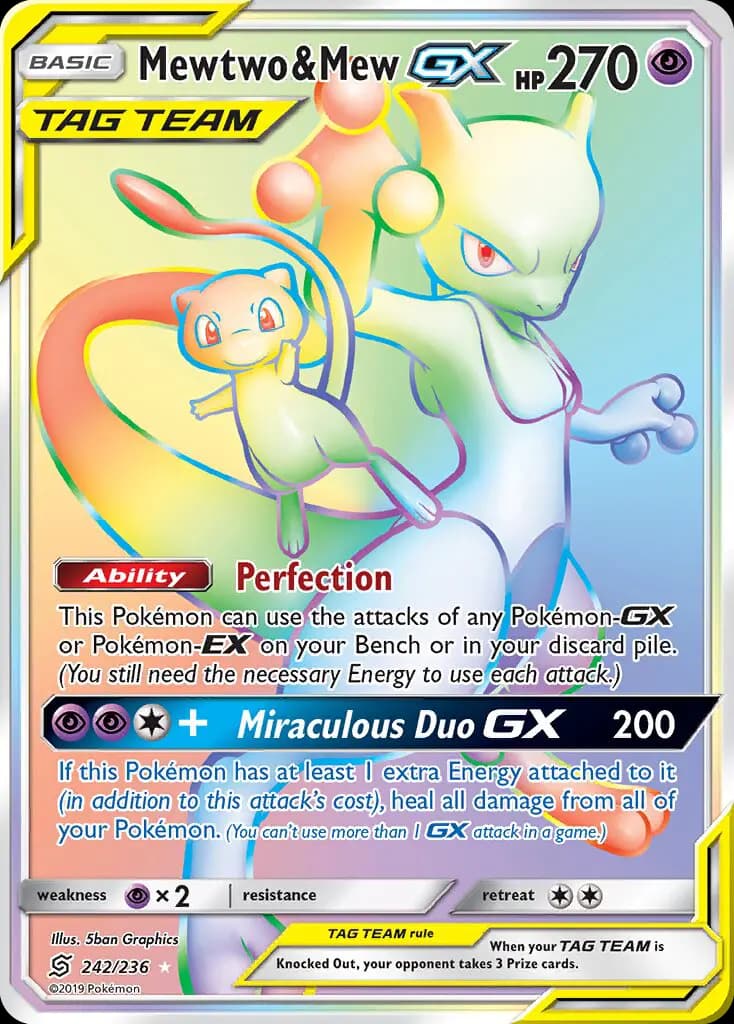 Mewtwo & Mew GX #242 — Unified Minds
