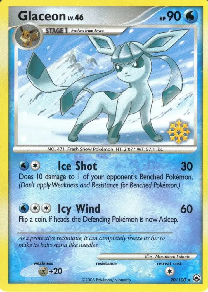 Carte Pokémon Glaceon #020 — Countdown Calendar Promos
