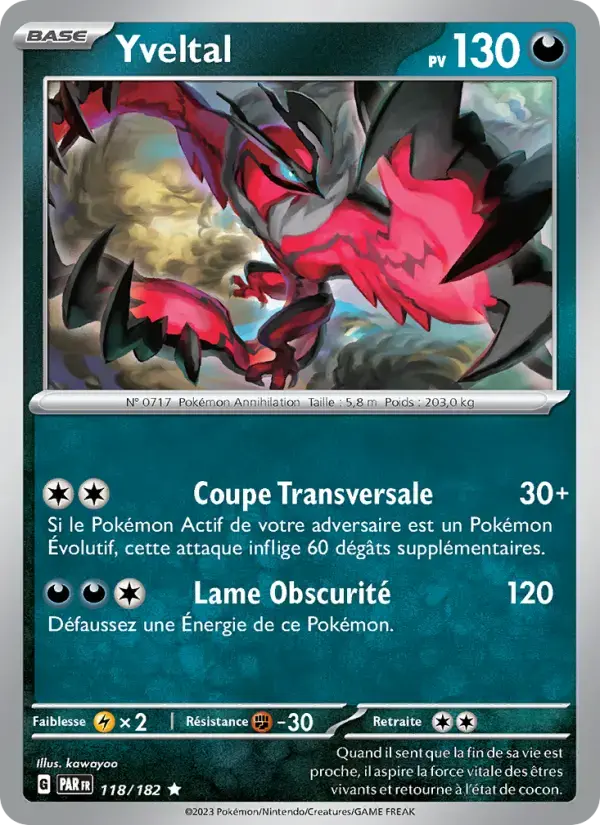 Carte Pokémon Yveltal #118 — Faille Paradoxe