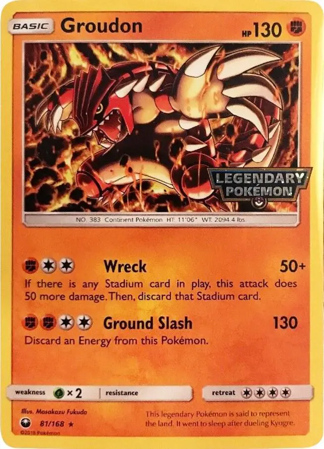 Groudon #081 Stamp — Celestial Storm