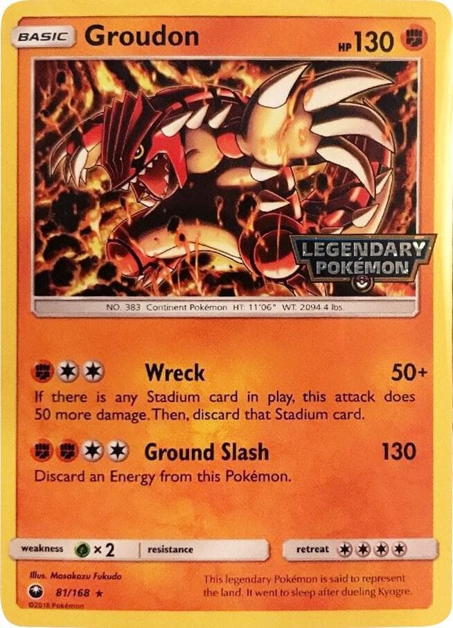 Groudon #081 Stamp — Celestial Storm