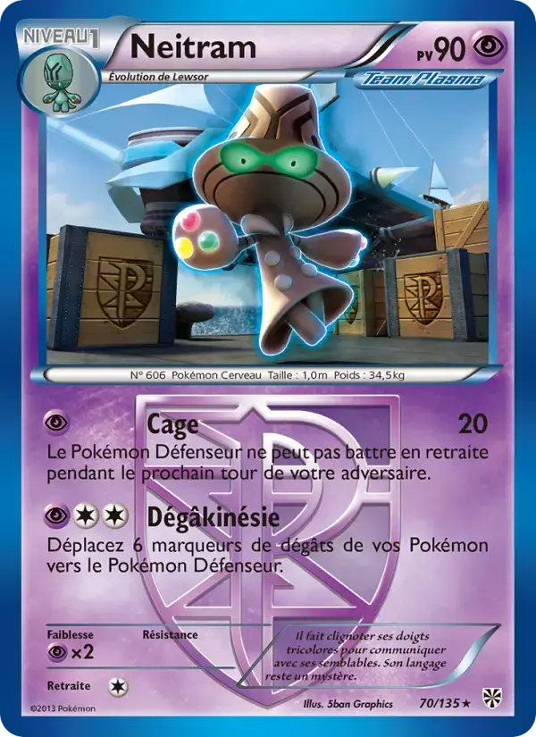 Carte Pokémon Neitram #70 — Tempête Plasma