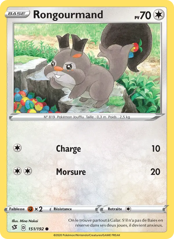 Carte Pokémon Rongourmand #151 — Clash des Rebelles