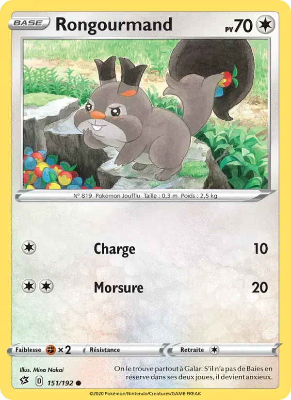 Carte Pokémon Rongourmand #151 — Clash des Rebelles