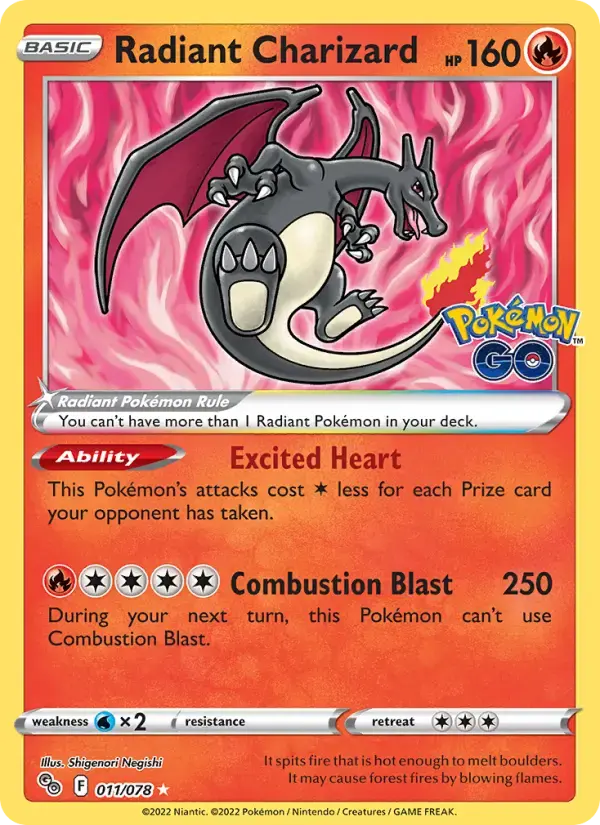 Radiant Charizard #011 — Pokémon GO