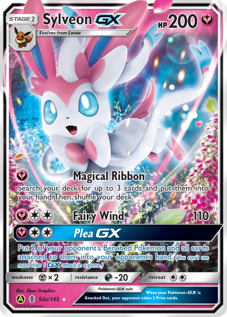 Carte Pokémon Nymphali-GX #92a — Gardiens Ascendants