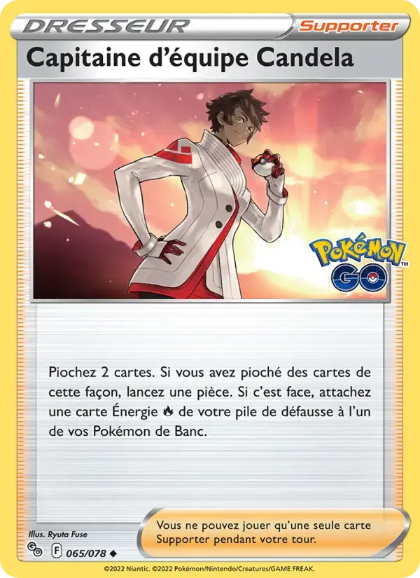 Carte Pokémon Capitaine d'équipe Candela #065 — Pokémon GO
