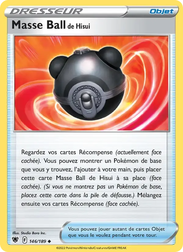 Carte Pokémon Masse Ball de Hisui #146 — Astres Radieux