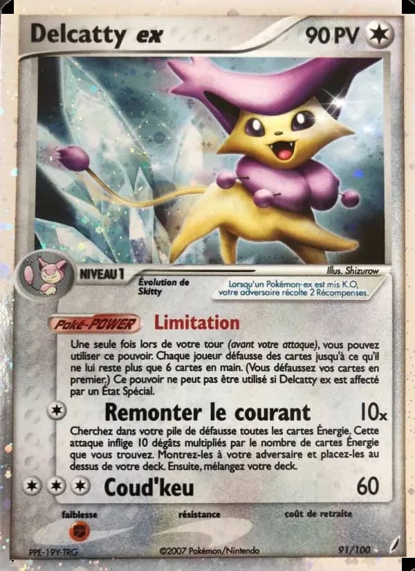Carte Pokémon Delcatty ex #91 — Gardiens de Cristal