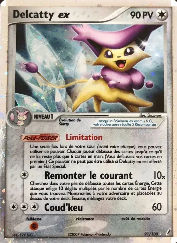 Carte Pokémon Delcatty ex #91 — Gardiens de Cristal