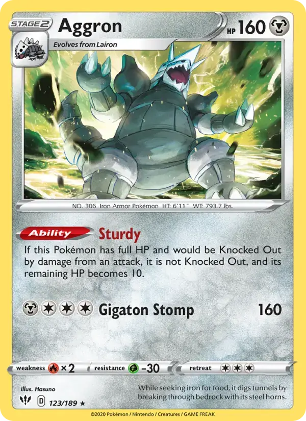 Aggron #123 — Darkness Ablaze