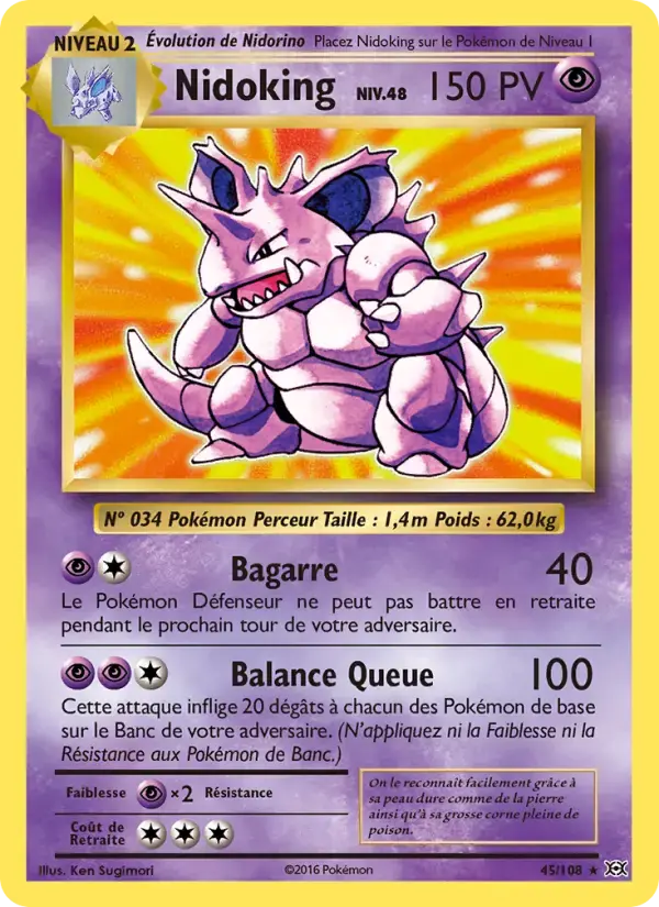 Carte Pokémon Nidoking #45 — Évolutions XY