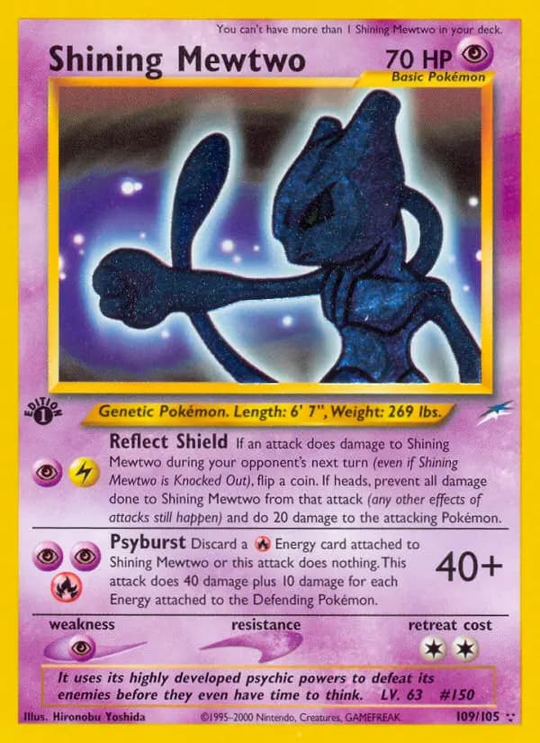 Shining Mewtwo #109 — Neo Destiny