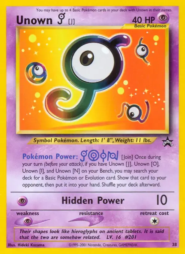 Carte Pokémon Zarbi J #38 — Promos Wizards