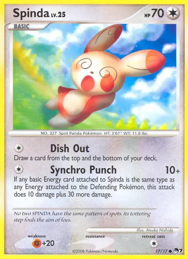 Carte Pokémon Spinda #17 — POP 7