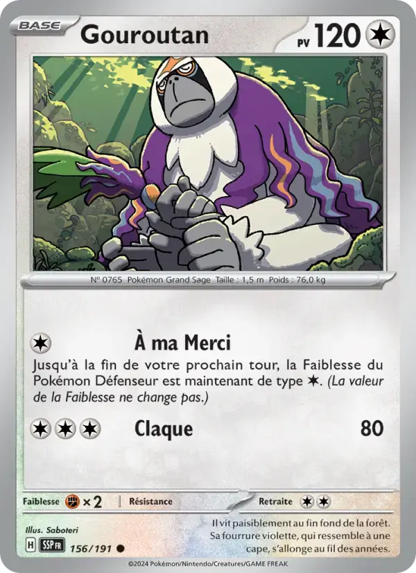 Carte Pokémon Gouroutan #156 — Étincelles Déferlantes