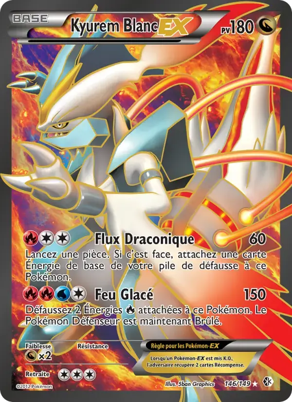 Carte Pokémon Kyurem Blanc EX #146 — Frontières Franchies