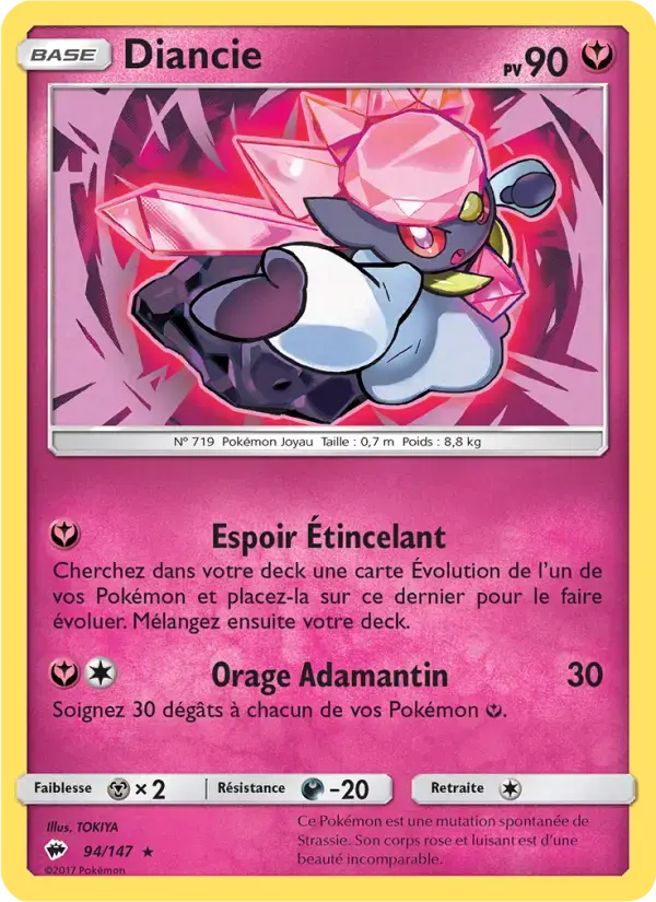 Carte Pokémon Diancie #94 — Ombres Ardentes