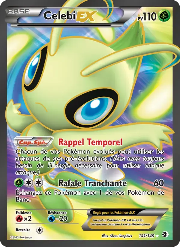 Carte Pokémon Celebi-EX #141 — Frontières Franchies