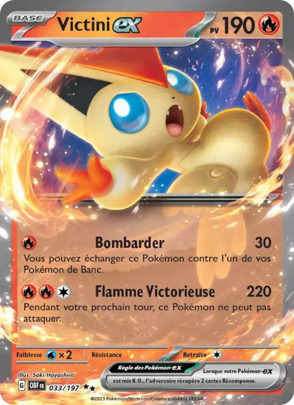 Carte Pokémon Victini-ex #033 — Flammes Obsidiennes
