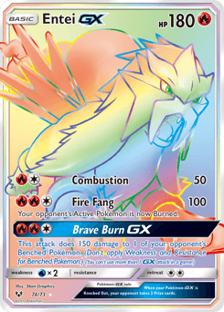 Carte Pokémon Entei GX #74 — Légendes Brillantes