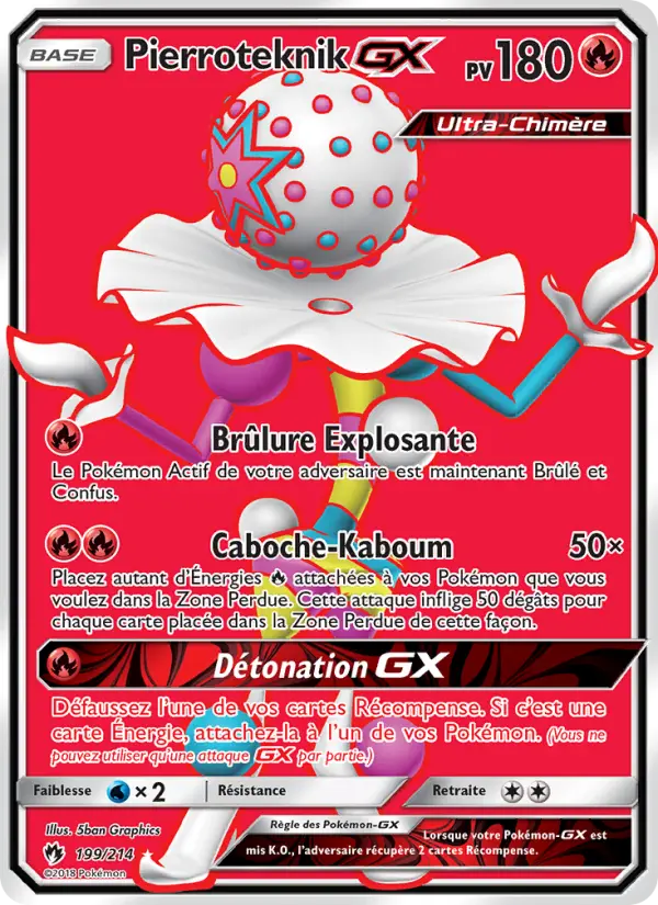 Carte Pokémon Pierroteknik GX #199 — Tonnerre Perdu