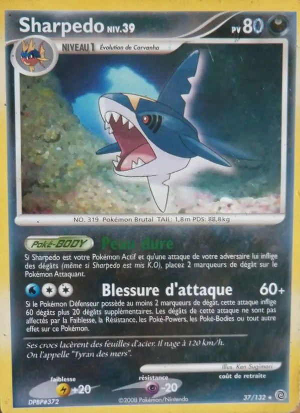 Carte Pokémon Sharpedo #37 — Merveilles Secrètes