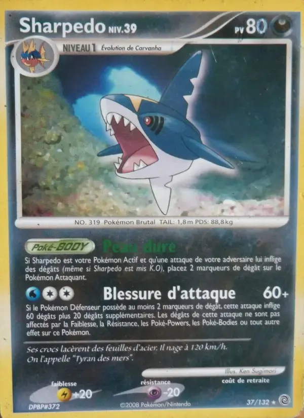 Carte Pokémon Sharpedo #37 — Merveilles Secrètes