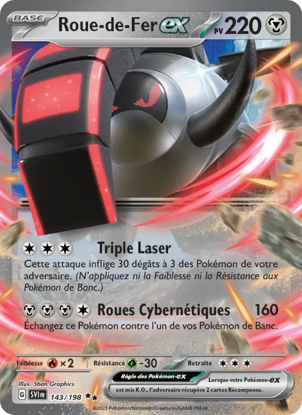 Carte Pokémon Roue-de-Fer-ex #143 — Écarlate et Violet