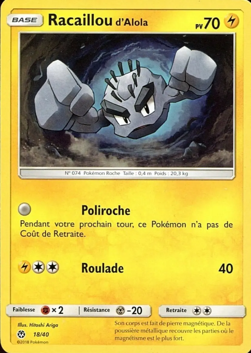 Carte Pokémon Racaillou d'Alola #18 — 2018 Promo McDonald's