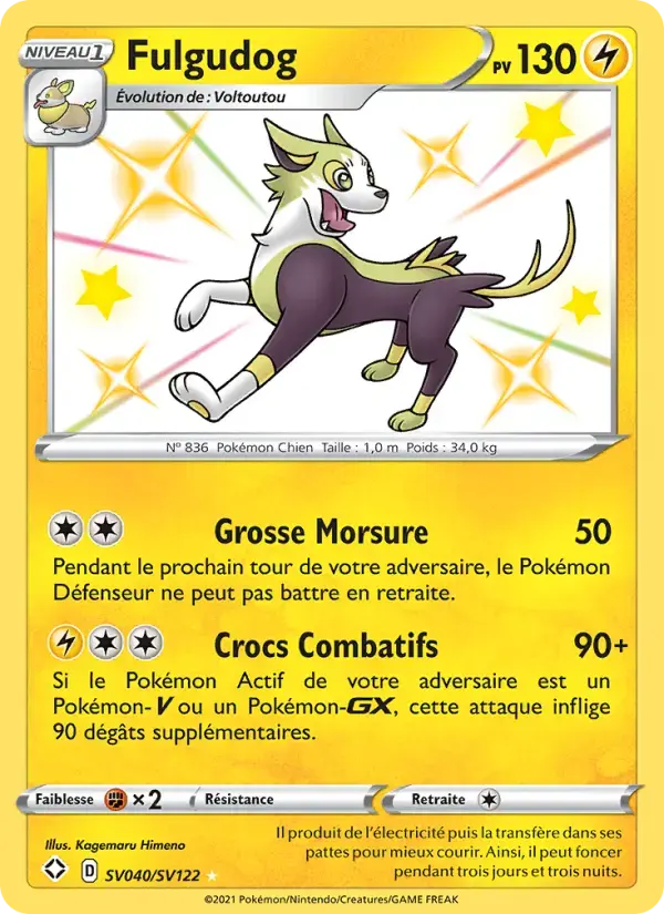 Carte Pokémon Fulgudog #SV040 — Destinées Radieuses