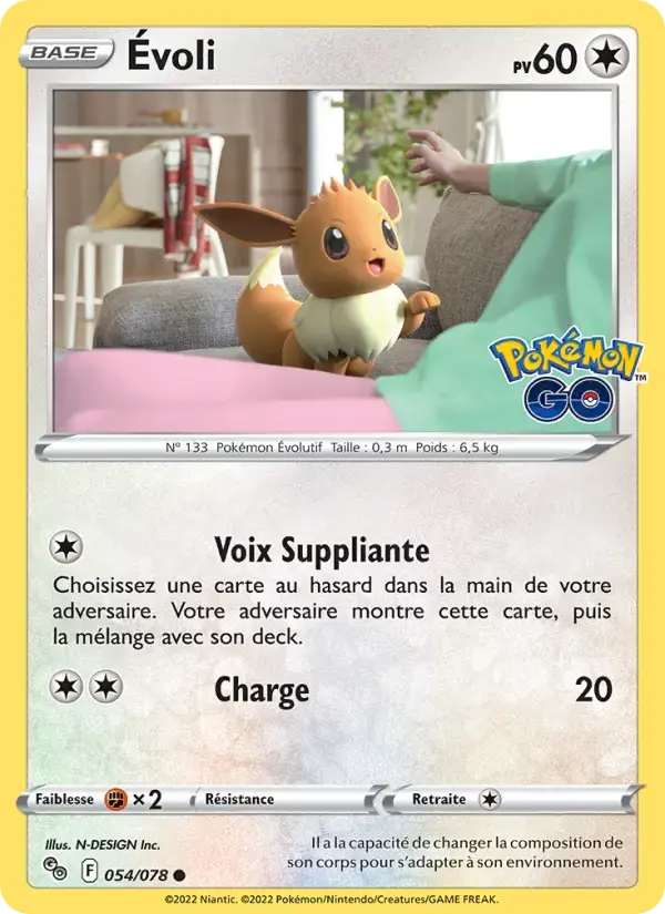 Carte Pokémon Évoli #054 — Pokémon GO